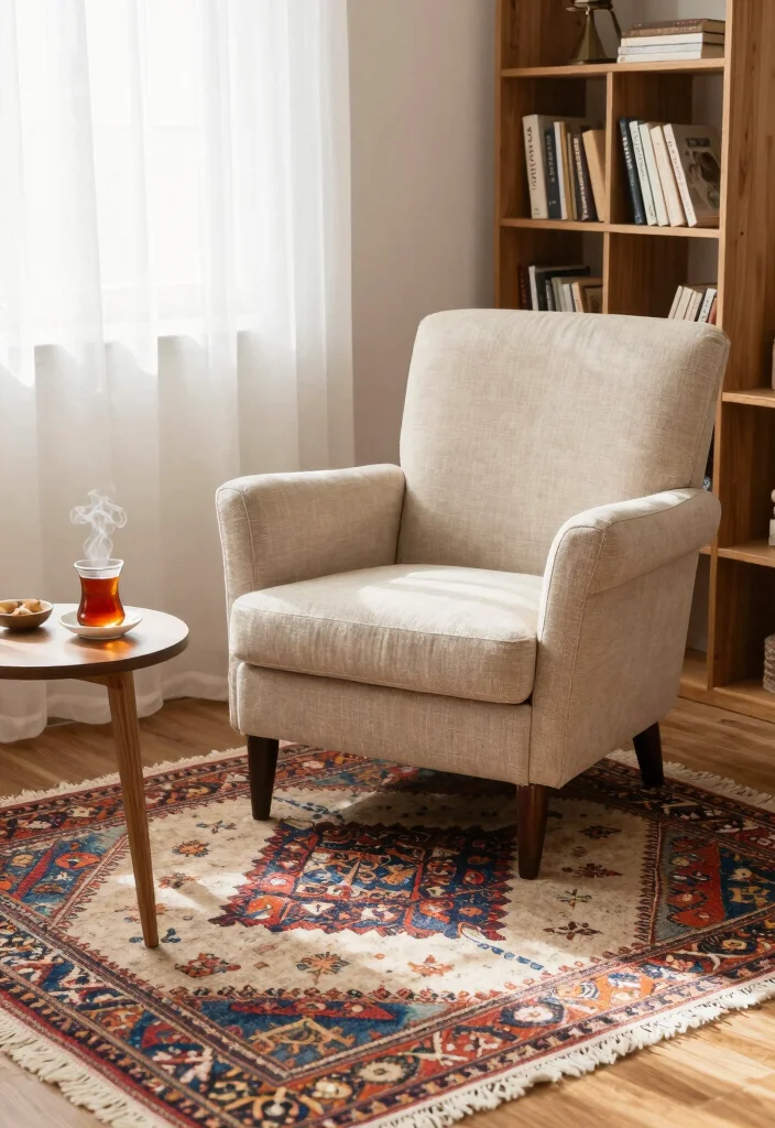 17 Moroccan Rug Living Room Ideas With Bold Boho Vibes - 15. Cozy Corner Nooks 1