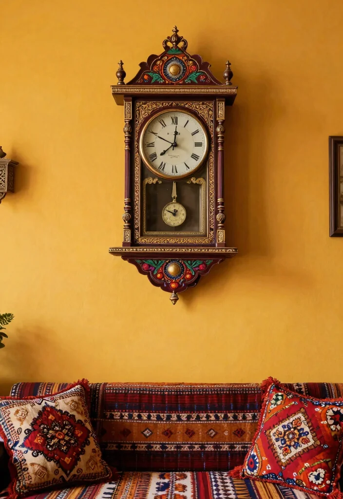 17 Rajasthani Wall Art Ideas Full of Color & Culture 65 17 Rajasthani Wall Art Ideas Full of Color & Culture - 15. Cultural Rajasthani Wall Clocks 1