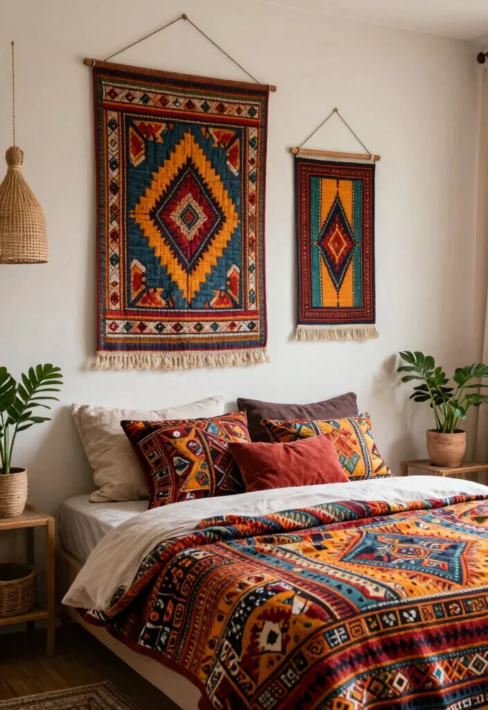 17 Rajasthani Wall Art Ideas Full of Color & Culture 36 17 Rajasthani Wall Art Ideas Full of Color & Culture - 6. Ethnic Quilted Wall Hangings 1