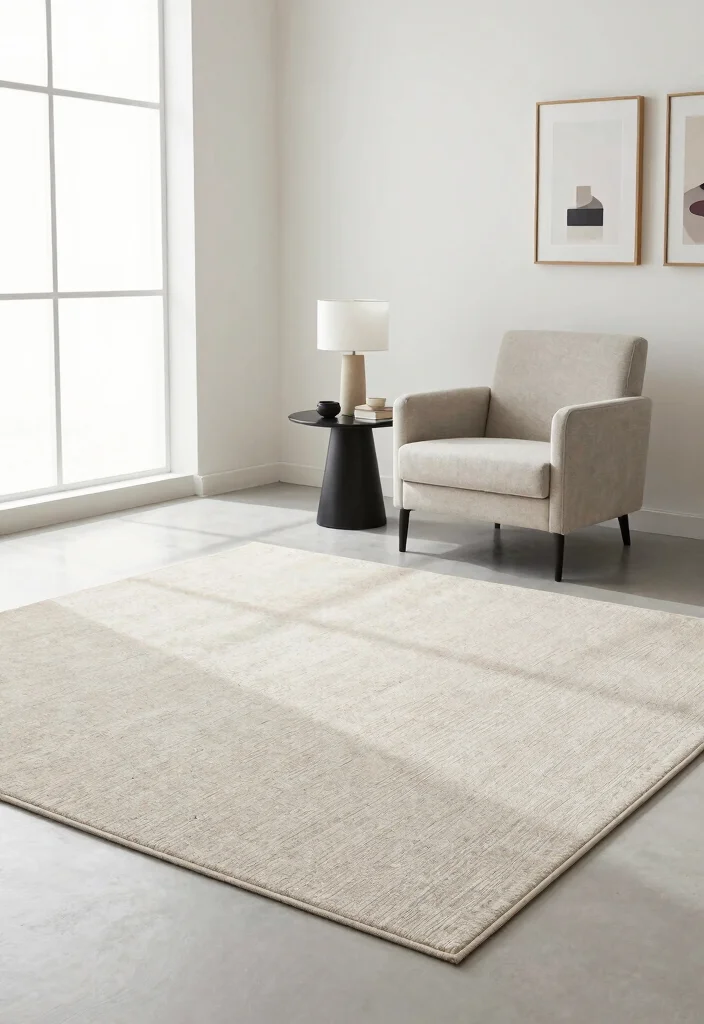 17 Rug Sizes Living Room Ideas for the Perfect Fit 23 17 Rug Sizes Living Room Ideas for the Perfect Fit - 7. The Minimalist 2x3 Rug 1