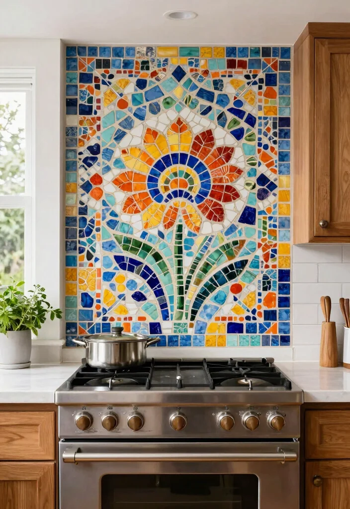 17 Wall Art Designs Paint Ideas That Transform Blank Walls - 14. Mosaic Tiles 1