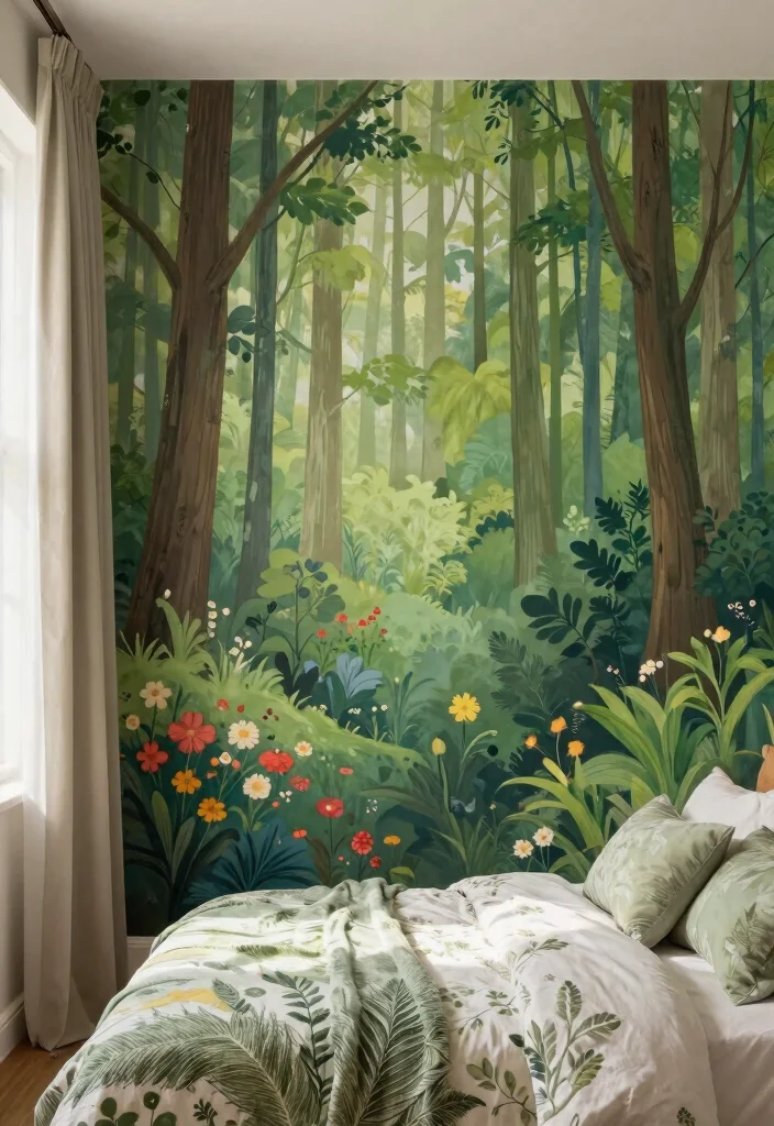 17 Wall Art Designs Paint Ideas That Transform Blank Walls - 2. Nature-Inspired Murals 1