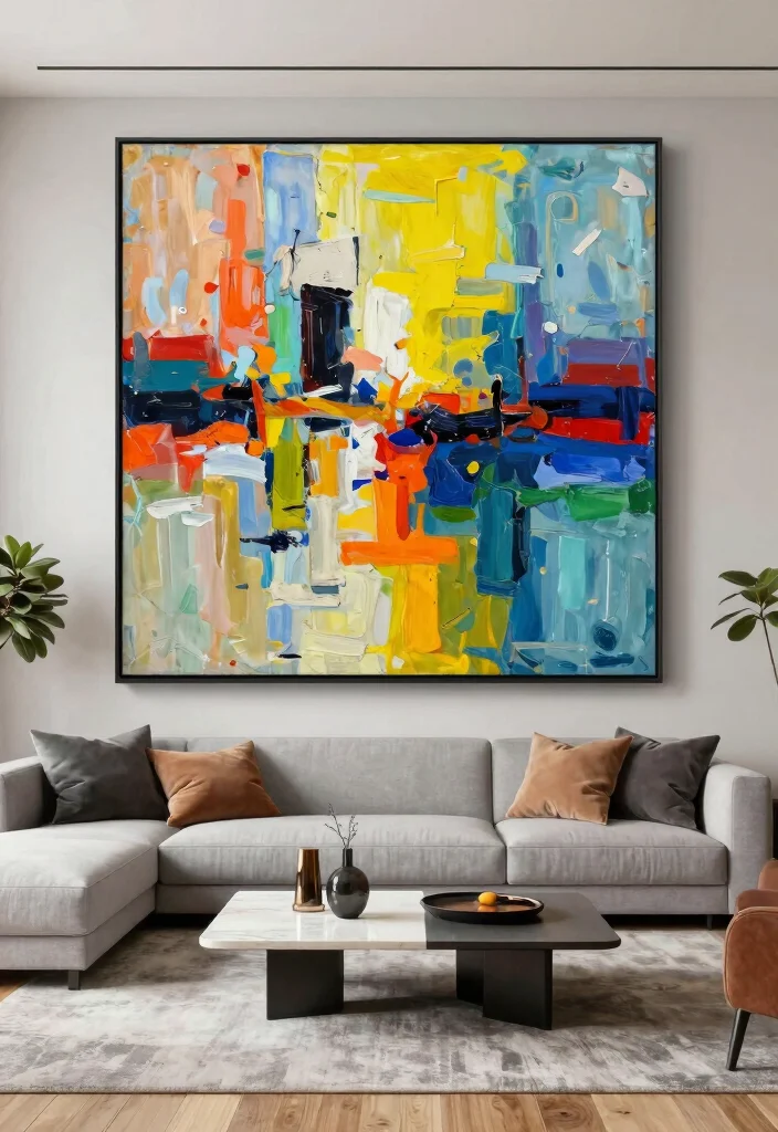 18 Artwork for Living Room Wall Art Ideas That Impress Guests - 1. Abstract Explosion 1