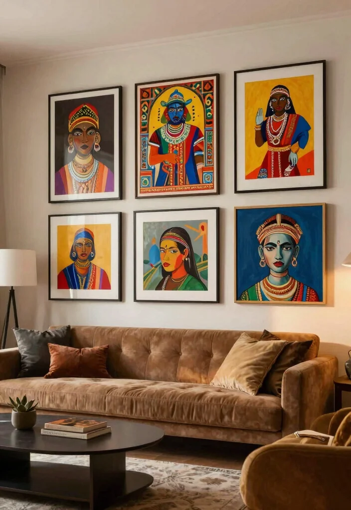 18 Artwork for Living Room Wall Art Ideas That Impress Guests - 17. Local Artist Showcase 1