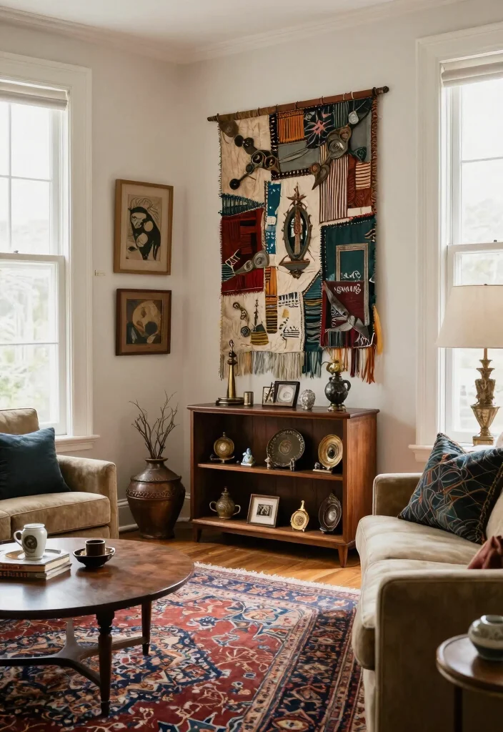 18 Artwork for Living Room Wall Art Ideas That Impress Guests - 4. Mixed Media Marvels 1