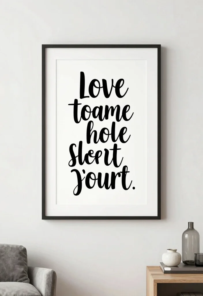 18 Bedroom Wall Art Painting Ideas That Feel Personal - 10. Typography Art 1