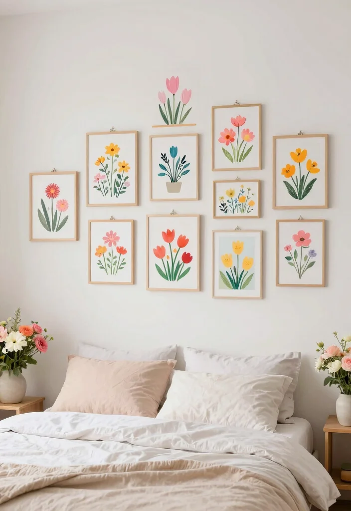 18 Bedroom Wall Art Painting Ideas That Feel Personal - 12. Seasonal Art Changes 1