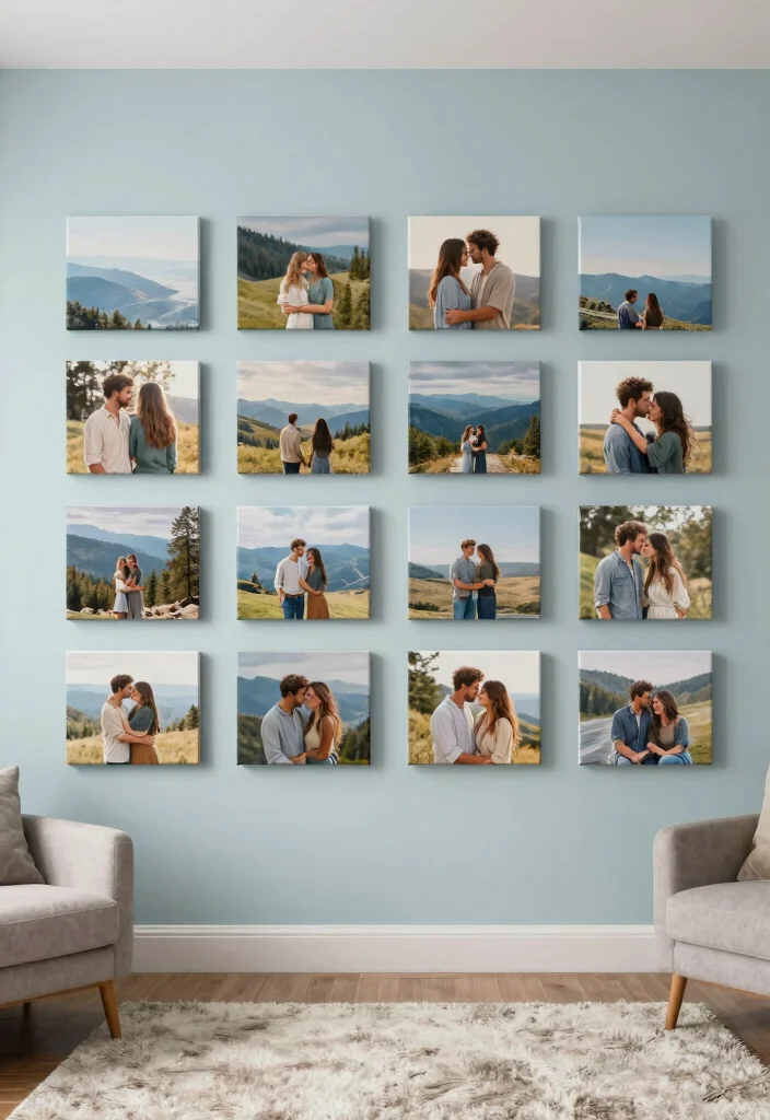 18 Bedroom Wall Art Painting Ideas That Feel Personal - 16. Canvas Prints of Your Adventures 1