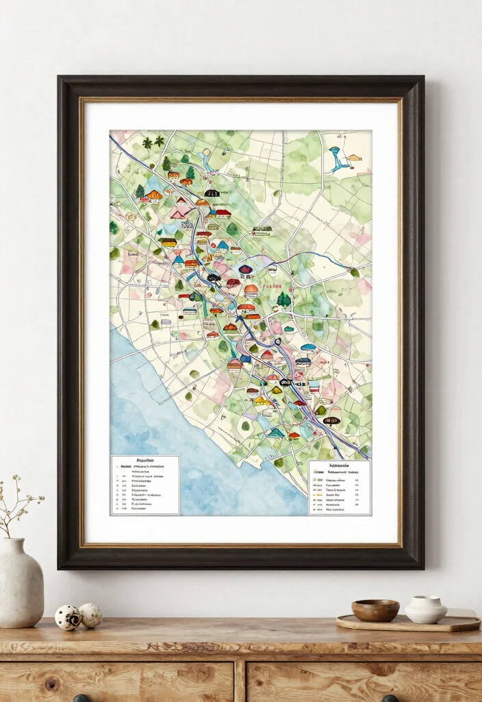 18 Bedroom Wall Art Painting Ideas That Feel Personal - 5. Hand-painted Map 1