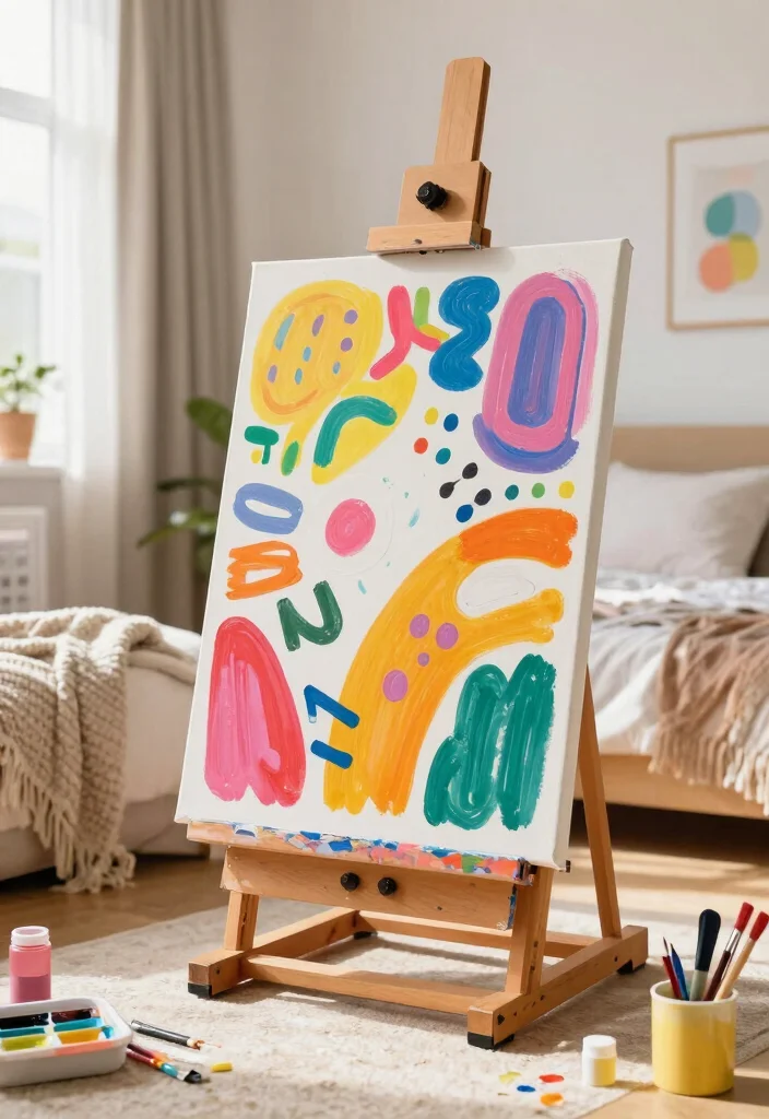 18 Bedroom Wall Art Painting Ideas That Feel Personal - 9. DIY Painted Canvas 1