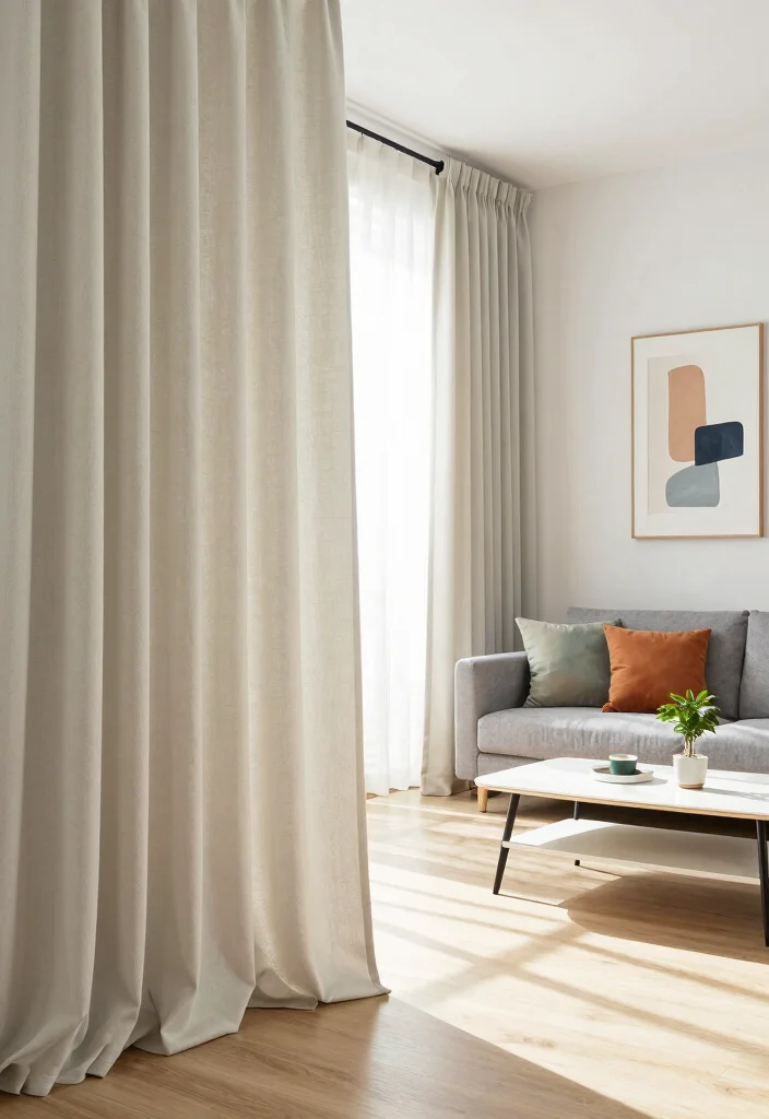 18 Curtains Living Room 2026 Trending Ideas That Transform Your Space - 1. Organic Cotton Bliss 1