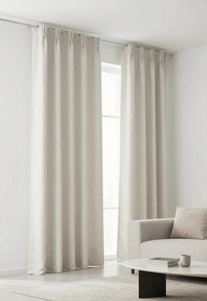 18 Curtains Living Room 2026 Trending Ideas That Transform Your Space - 10. Minimalist Chic 1