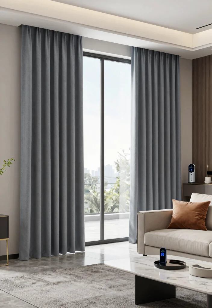 18 Curtains Living Room 2026 Trending Ideas That Transform Your Space - 16. Smart Curtains 1