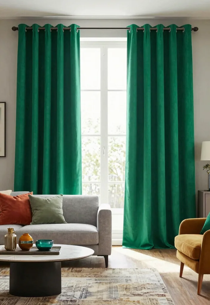 18 Curtains Living Room 2026 Trending Ideas That Transform Your Space - 8. Bold Colors 1