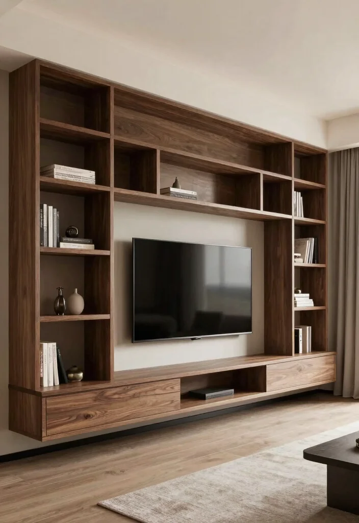 18 Floating Shelf TV Wall Ideas That Look Sleek & Modern - 10. Custom-Made Units 1