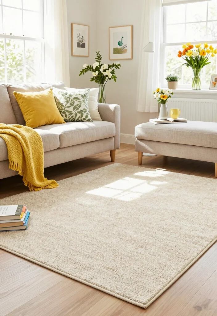 18 Rug on Top of Carpet Living Room Ideas That Actually Work 28 18 Rug on Top of Carpet Living Room Ideas That Actually Work - 8. Seasonal Switch-Up 1