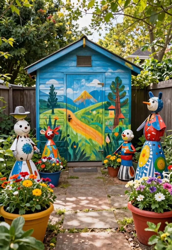 14 1 Acre Backyard Ideas That Maximize Every Inch 17 14 1 Acre Backyard Ideas That Maximize Every Inch - 7. Incorporate Outdoor Art 1