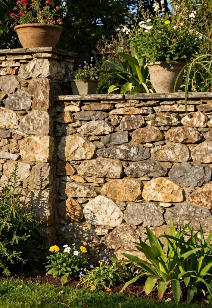 14 Affordable Fence Ideas That Look Expensive 28 14 Affordable Fence Ideas That Look Expensive - 8. Rustic Stone Wall 1