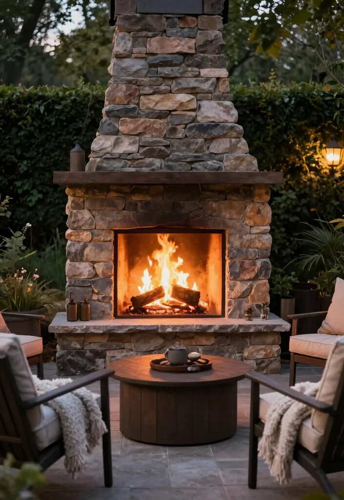 14 Back Deck Decorating Ideas That Feel Cozy & Inviting 62 14 Back Deck Decorating Ideas That Feel Cozy & Inviting - 12. Natural Fireplaces 1