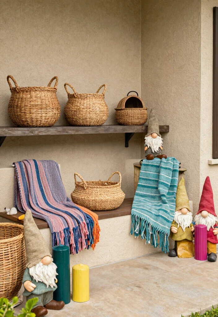 14 Cozy Patio Ideas That Feel Like a Retreat - 13. Playful Accessories with Textures 1