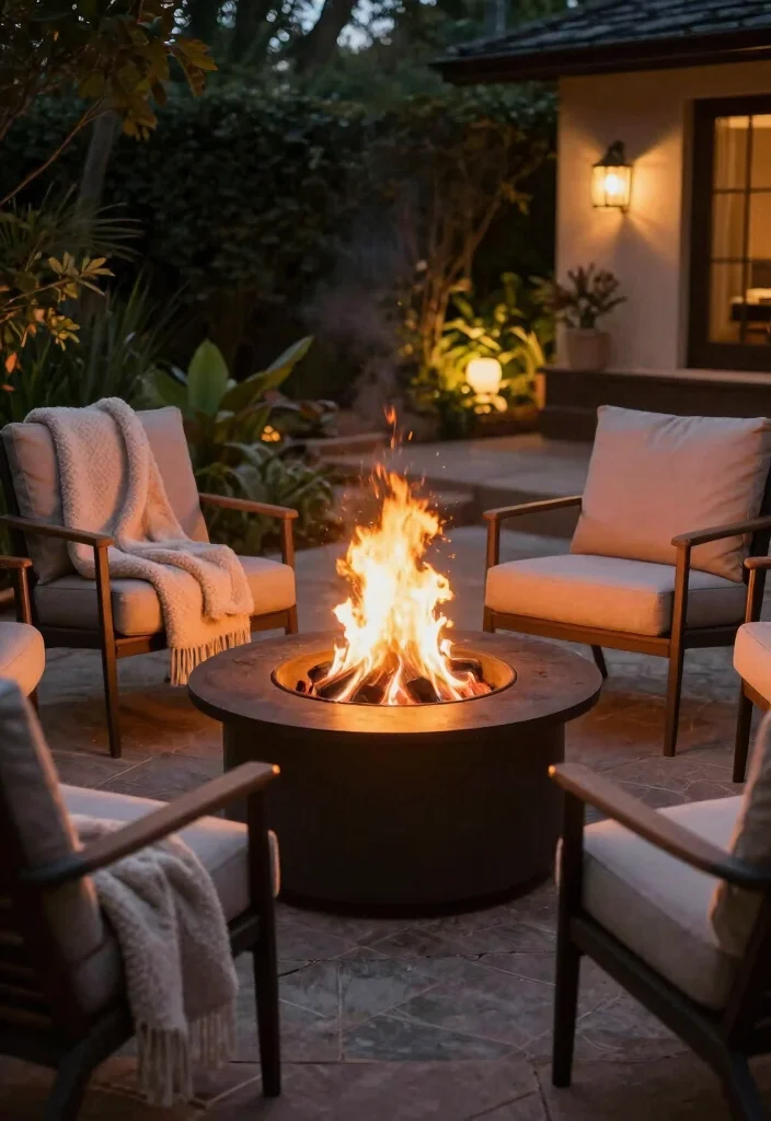 14 Cozy Patio Ideas That Feel Like a Retreat - 7. Fire Pit for Warmth 1