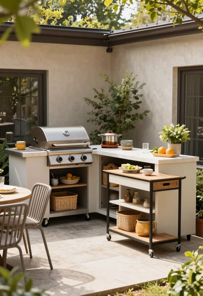 14 Cozy Patio Ideas That Feel Like a Retreat - 9. Functional Outdoor Kitchen 1