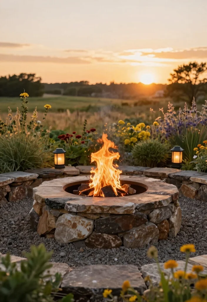 14 Fire Pit Garden Ideas That Feel Warm & Welcoming 1 14 Fire Pit Garden Ideas That Feel Warm & Welcoming - 1. Eco-friendly Stone Fire Pit 1