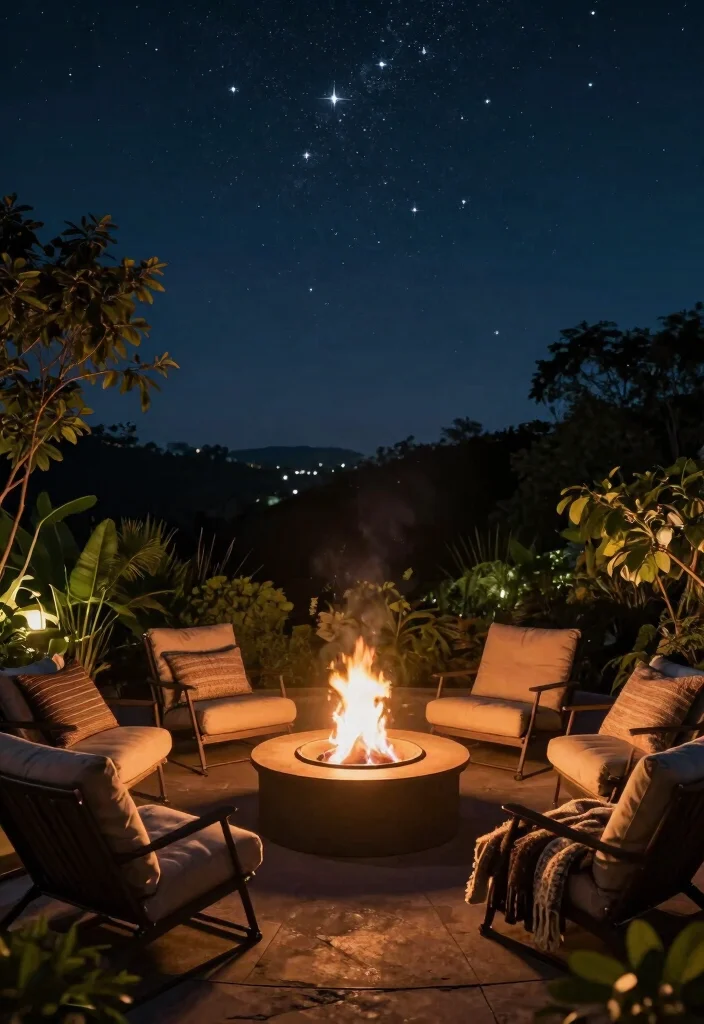 14 Fire Pit Garden Ideas That Feel Warm & Welcoming 53 14 Fire Pit Garden Ideas That Feel Warm & Welcoming - 13. Fire Pit with Open Sky View 1