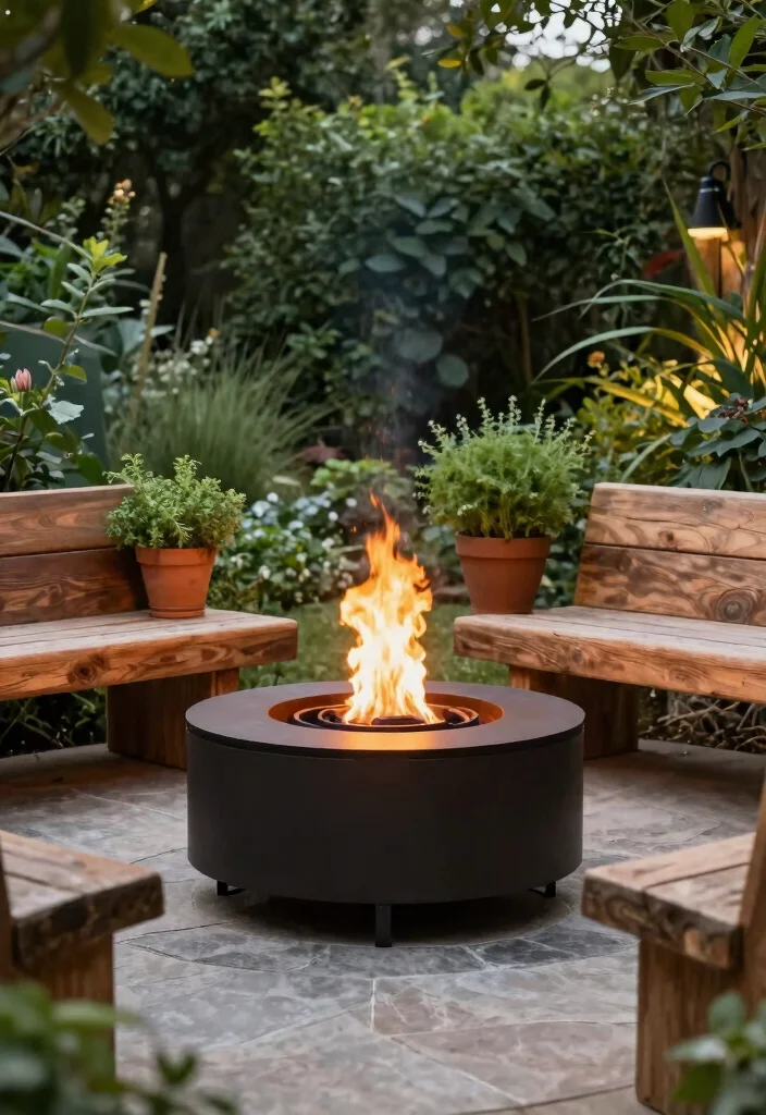 14 Fire Pit Garden Ideas That Feel Warm & Welcoming 24 14 Fire Pit Garden Ideas That Feel Warm & Welcoming - 4. Sustainable Biogas Fire Pit 1