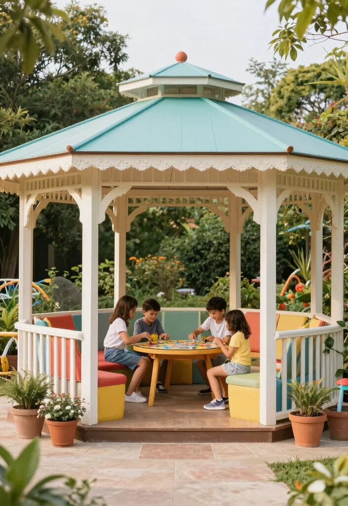 14 Gazebo Ideas Terrace Spaces Will Love 30 14 Gazebo Ideas Terrace Spaces Will Love - 10. Family Fun Zone 1