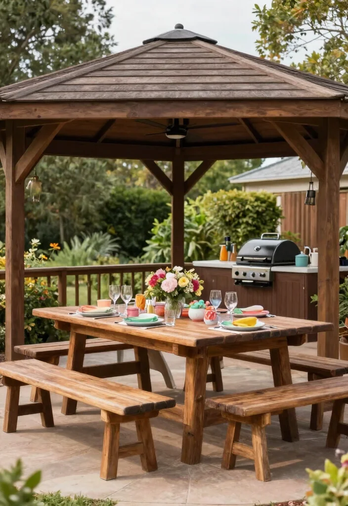 14 Gazebo Ideas Terrace Spaces Will Love 53 14 Gazebo Ideas Terrace Spaces Will Love - 13. Picnic Pavilion 1