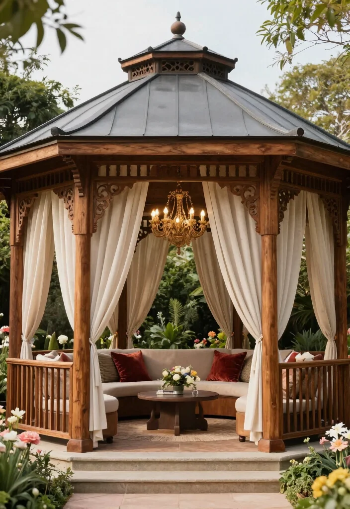 14 Gazebo Ideas Terrace Spaces Will Love 16 14 Gazebo Ideas Terrace Spaces Will Love - 6. Elegant Escape 1