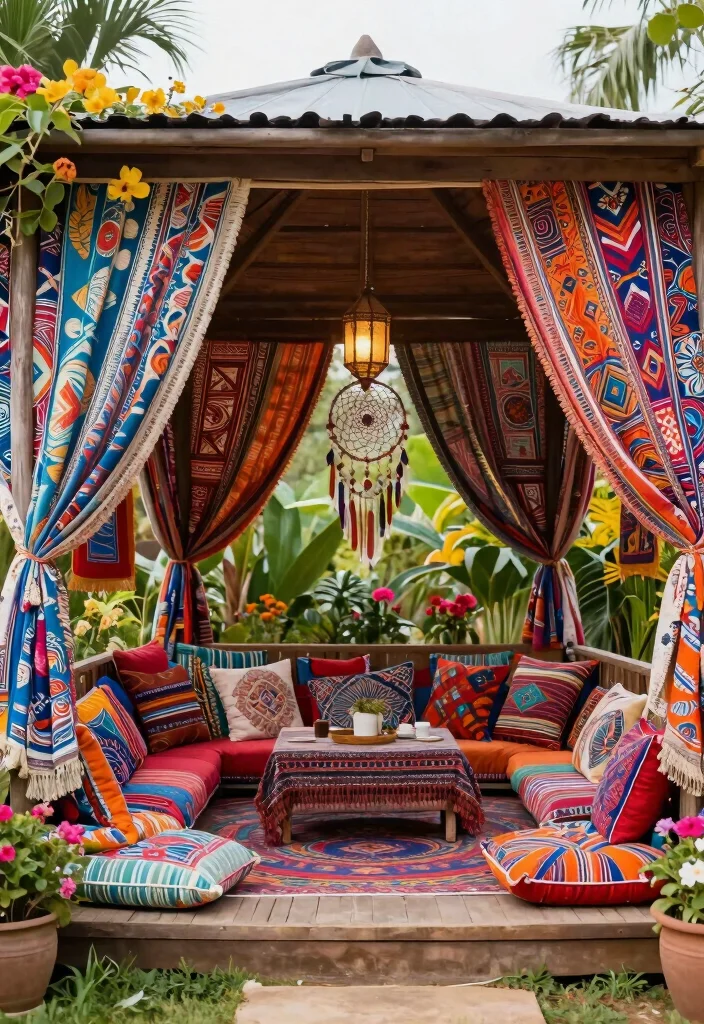 14 Gazebo Ideas Terrace Spaces Will Love 27 14 Gazebo Ideas Terrace Spaces Will Love - 7. Bohemian Bliss 1