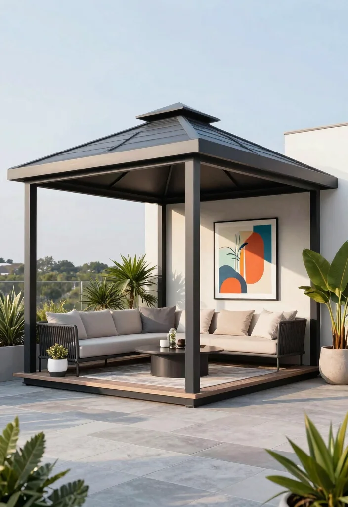 14 Gazebo Ideas Terrace Spaces Will Love 29 14 Gazebo Ideas Terrace Spaces Will Love - 9. Modern Marvels 1