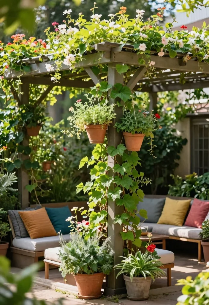 14 Small Pergola Ideas That Maximize Compact Spaces 1 14 Small Pergola Ideas That Maximize Compact Spaces - 1. Vertical Garden Pergola 1