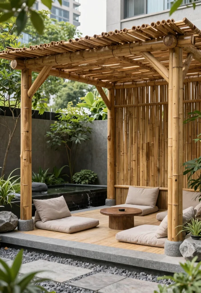 14 Small Pergola Ideas That Maximize Compact Spaces 53 14 Small Pergola Ideas That Maximize Compact Spaces - 13. Urban Zen Pergola 1