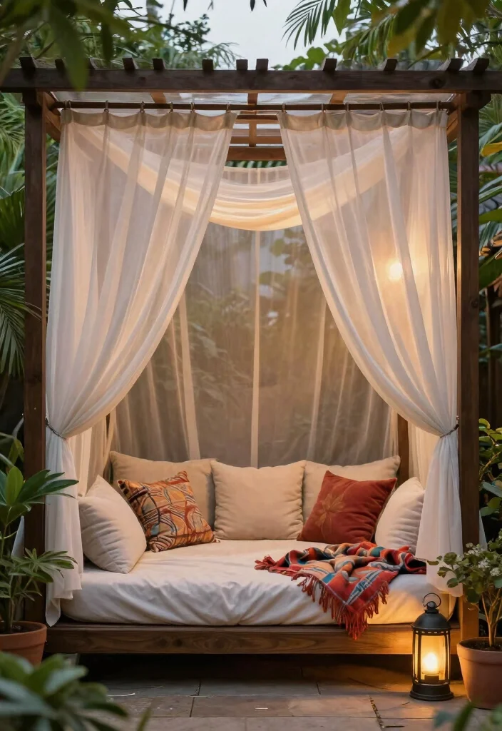 14 Small Pergola Ideas That Maximize Compact Spaces 13 14 Small Pergola Ideas That Maximize Compact Spaces - 3. Cozy Canopy Pergola 1