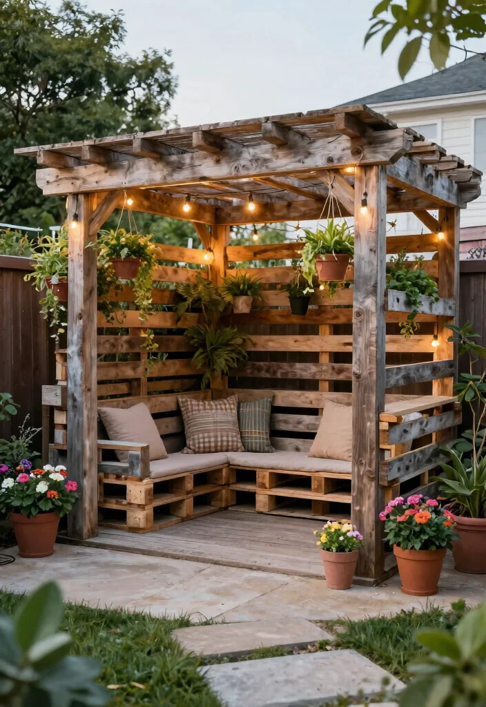 14 Small Pergola Ideas That Maximize Compact Spaces 25 14 Small Pergola Ideas That Maximize Compact Spaces - 5. DIY Pallet Pergola 1