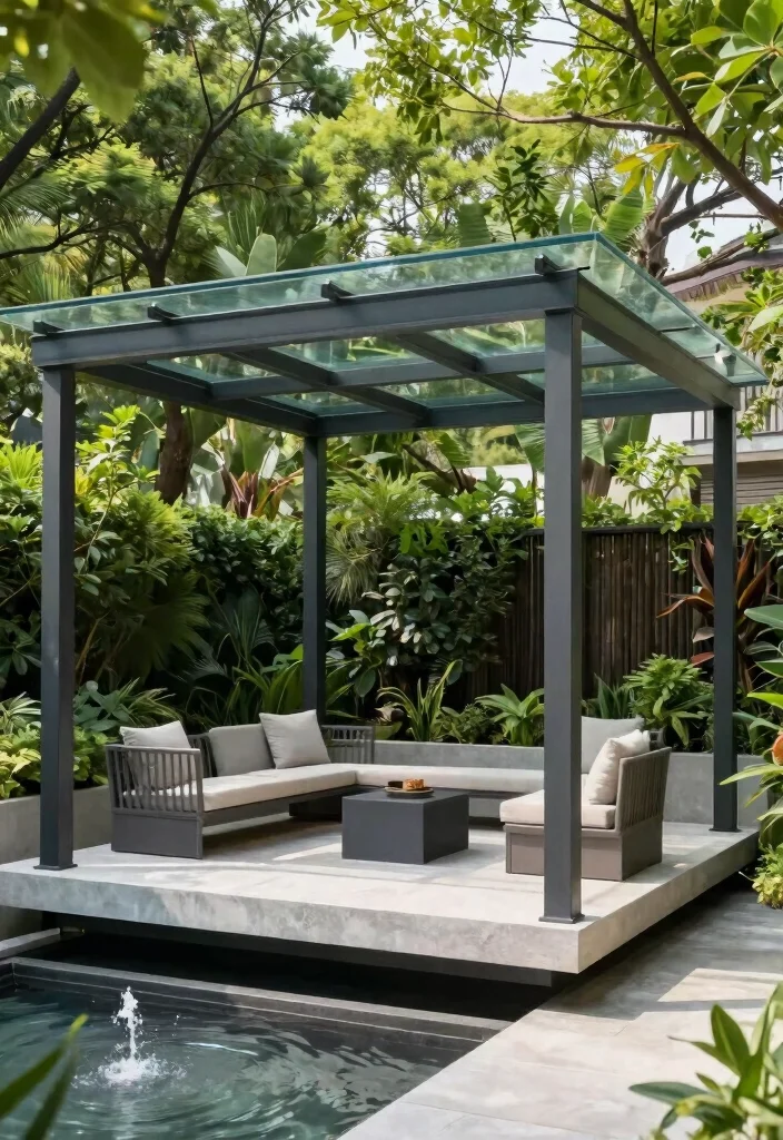 14 Small Pergola Ideas That Maximize Compact Spaces 26 14 Small Pergola Ideas That Maximize Compact Spaces - 6. Floating Pergola Design 1