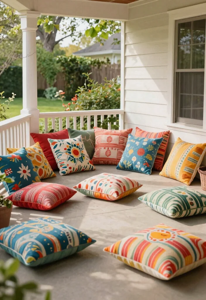 14 Spring Front Porch Ideas for a Fresh Seasonal Look 42 14 Spring Front Porch Ideas for a Fresh Seasonal Look - 12. Outdoor Cushions 1