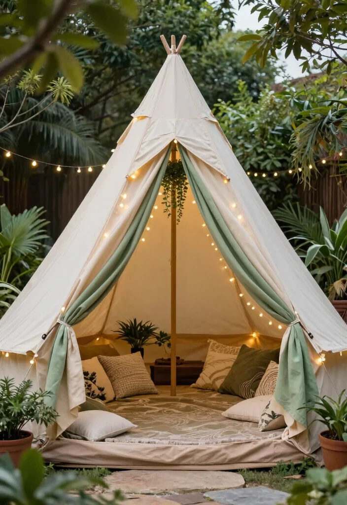 15 Engagement Party Ideas Backyard Hosts Will Love - 1. Eco-Chic Canopy Tent 1