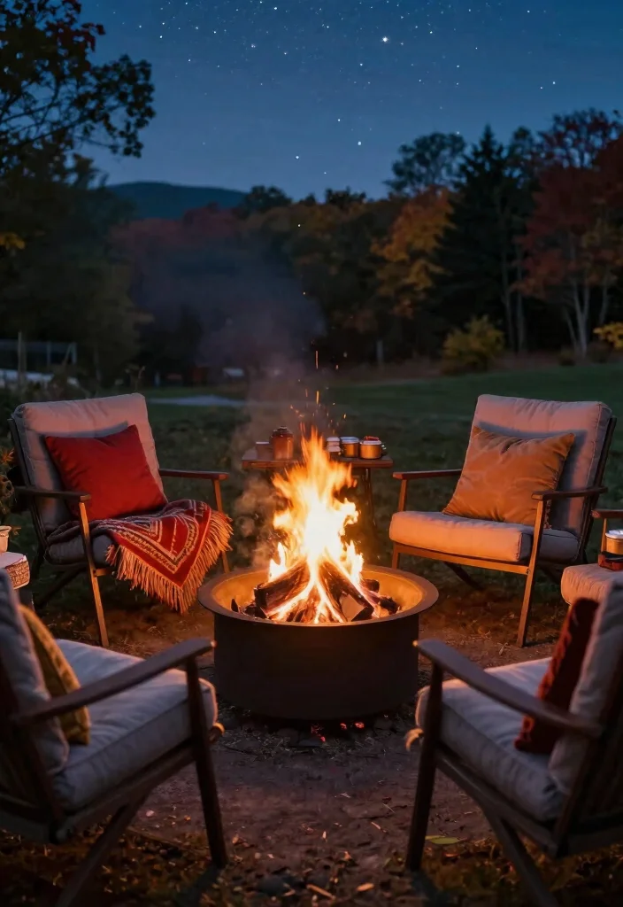 15 Fall Patio Decorating Ideas That Capture Autumn Vibes - 6. Fire Pit Gatherings 1