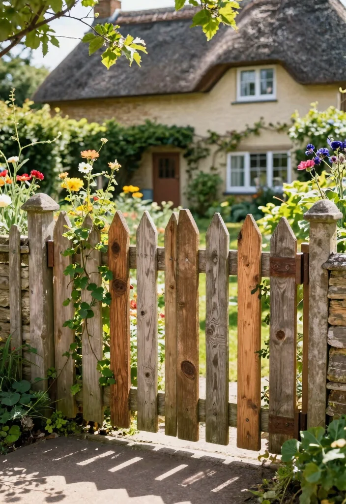15 Front Garden Fence Ideas UK Homes Will Love - 1. Reclaimed Wood Fence 1