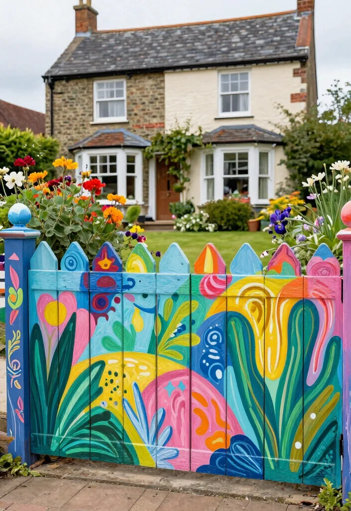 15 Front Garden Fence Ideas UK Homes Will Love - 15. Custom Art Fencing 1