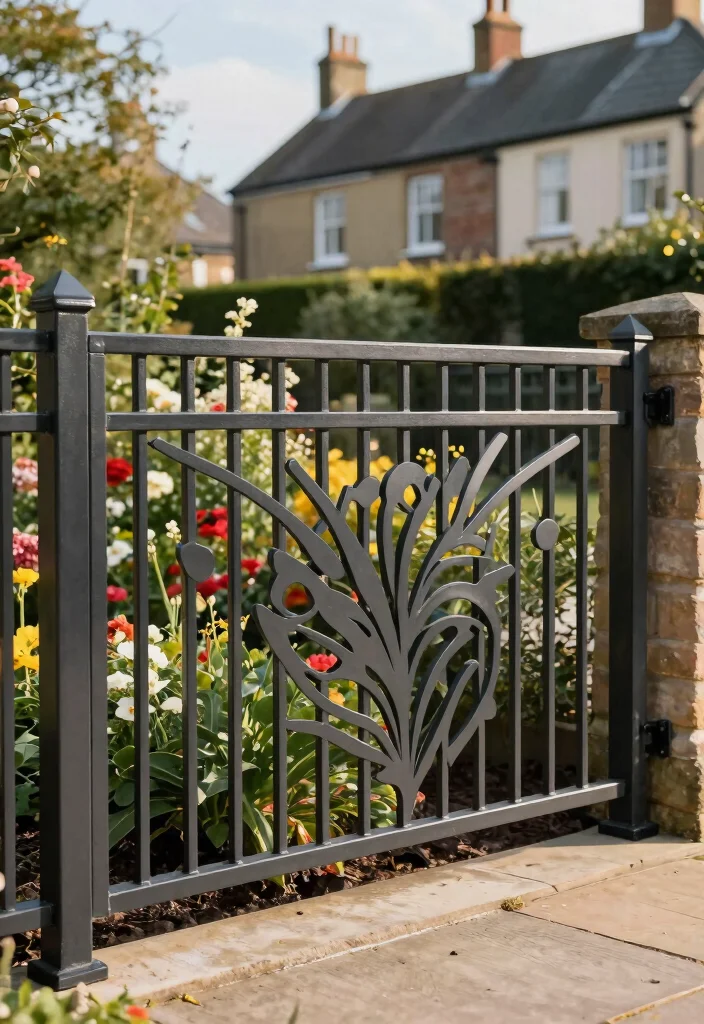 15 Front Garden Fence Ideas UK Homes Will Love - 4. Metal Garden Fencing 1