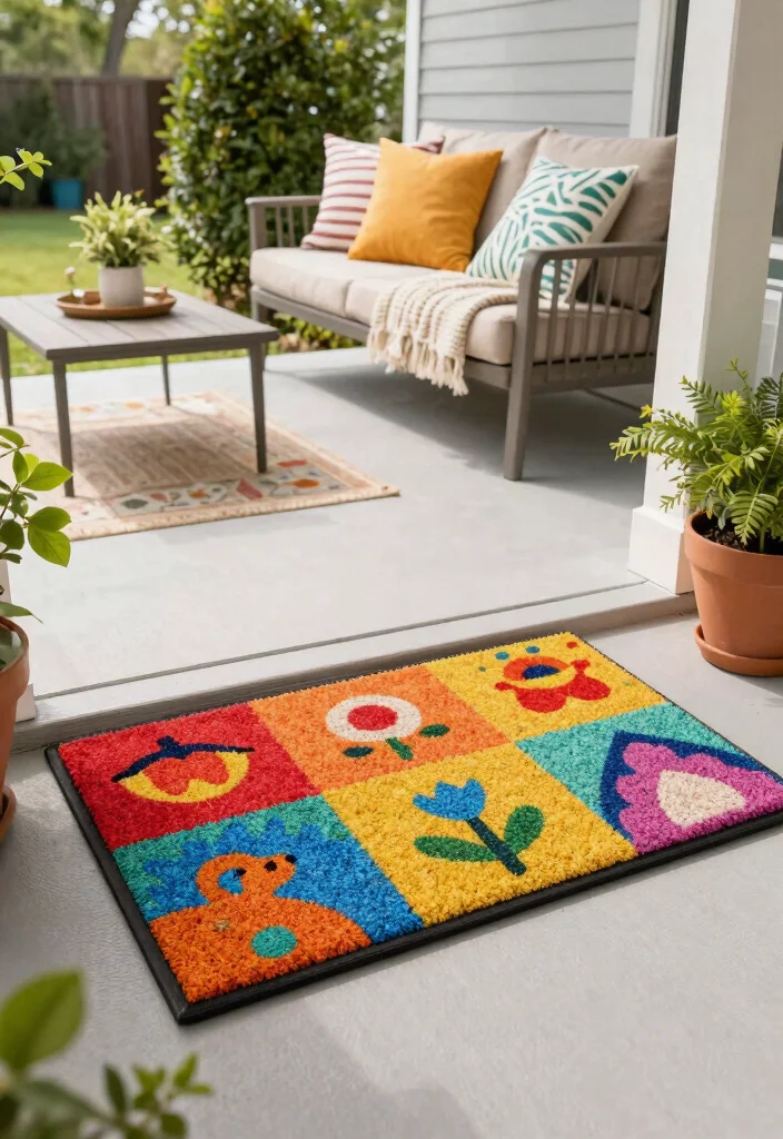 15 Front Porch Ideas Spring Lovers Will Adore 40 15 Front Porch Ideas Spring Lovers Will Adore - 10. Colorful Outdoor Mat 1