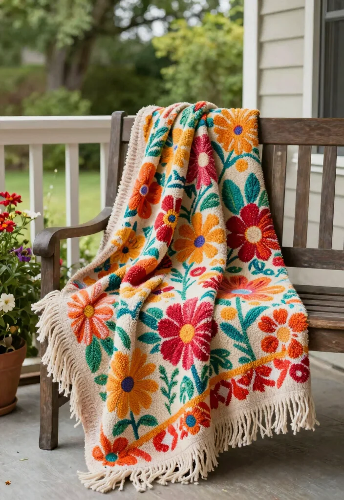 15 Front Porch Ideas Spring Lovers Will Adore 16 15 Front Porch Ideas Spring Lovers Will Adore - 6. Seasonal Decorative Throw 1