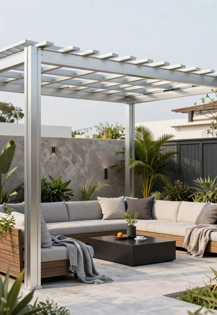 15 Pergola Cover Ideas Waterproof & Stylish 65 15 Pergola Cover Ideas Waterproof & Stylish - 15. Customizable Aluminum Pergola 1