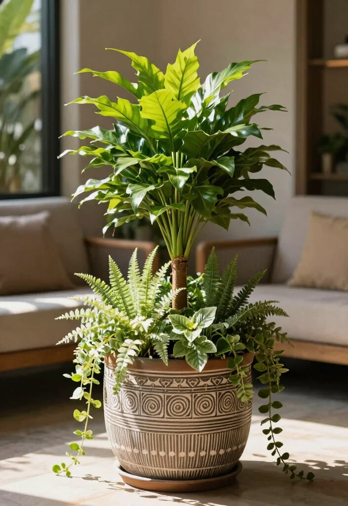 15 Shade Porch Planter Ideas for a Cool Green Touch 14 15 Shade Porch Planter Ideas for a Cool Green Touch - 4. Charming Container Combinations 1