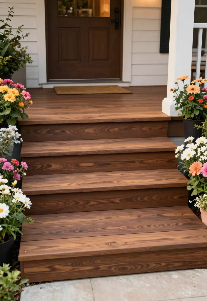 16 Front Porch Steps Ideas That Boost Curb Appeal - 4. Eco-Friendly Composite Decking 1